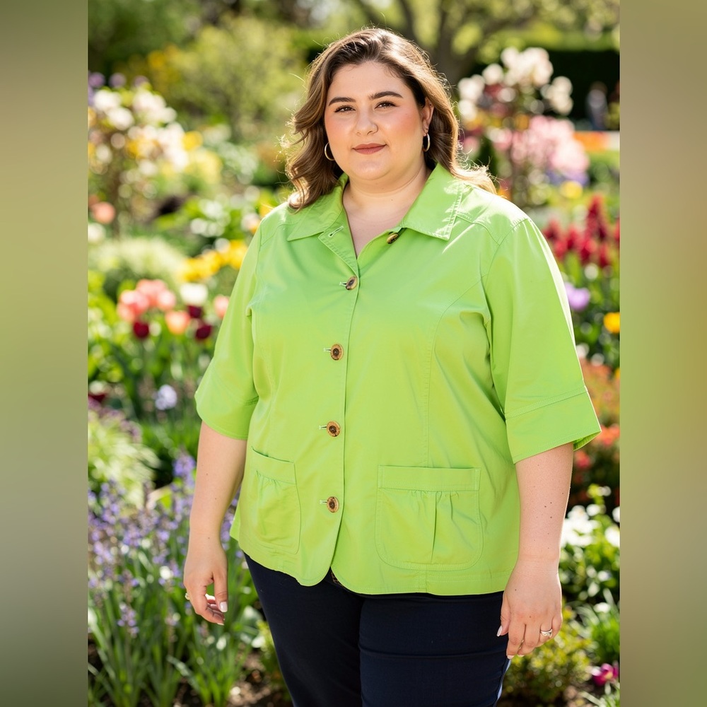 Coldwater Creek Women's Green Jacket Sz 18